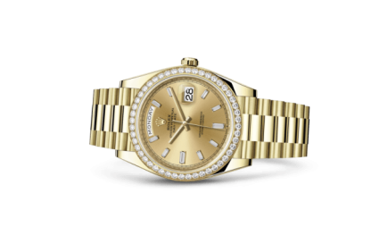 Replica Rolex Day-Date 40 Oyster 40 mm gult guld og diamanter 228348RBR - Billede 2
