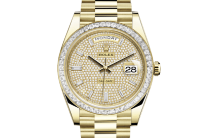 Replica Rolex Day-Date 40 Oyster 40 mm gult guld og diamanter 228398TBR