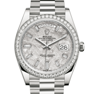 Replica Rolex Day-Date 40 Oyster 40 mm hvidguld og diamanter 228349RBR