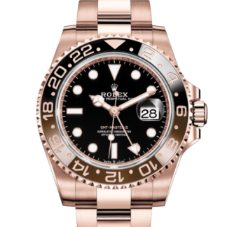 Replica Rolex GMT-Master II Oyster 40 mm Everose guld 126715CHNR