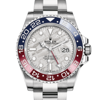Replica Rolex GMT-Master II Oyster 40 mm hvidguld 126719BLRO