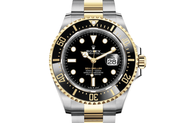 Replica Rolex Sea-Dweller Oyster 43 mm i østersstål og gult guld 126603