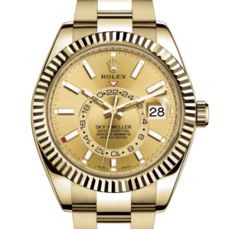 Replica Rolex Sky-Dweller Oyster 42 mm gult guld 326938