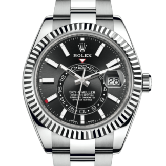 Replica Rolex Sky-Dweller Oyster 42 mm østersølje og hvidguld 326934