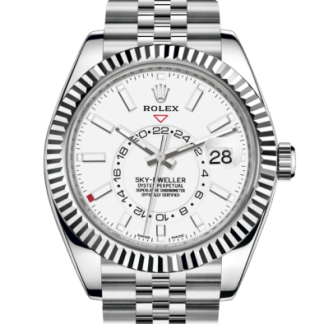 Replica Rolex Sky-Dweller Oyster 42 mm østersølje og hvidguld 326934