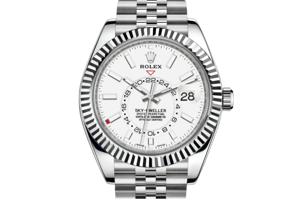 Replica Rolex Sky-Dweller Oyster 42 mm østersølje og hvidguld 326934