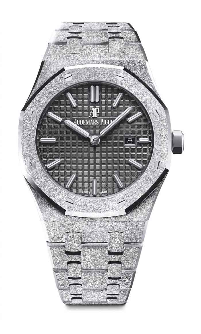 Replika Audemars Piguet Royal Oak Frosted Gold Quartz Black 67653BC.GG.1263BC.02