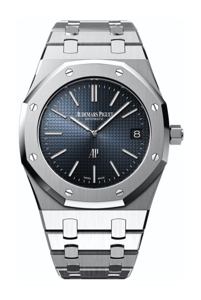 Replika Audemars Piguet Royal Oak Jumbo Extra-Thin Blue 15202ST.OO.1240ST.01