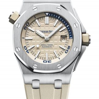 Replika Audemars Piguet Royal Oak Offshore Diver Beige 15710ST.OO.A085CA.01