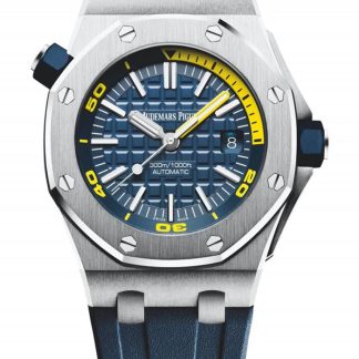 Replika Audemars Piguet Royal Oak Offshore Diver Blå 15710ST.OO.A027CA.01