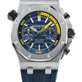 Replika Audemars Piguet Royal Oak Offshore Diver Chronograph Blå 26703ST.OO.A027CA.01