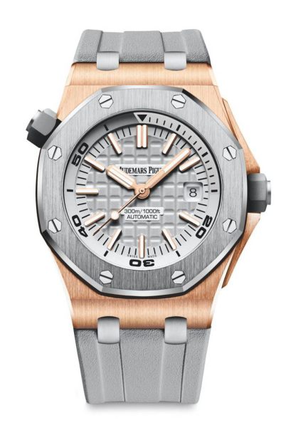 Replika Audemars Piguet Royal Oak Offshore Diver Grå 15711OI.OO.A006CA.01