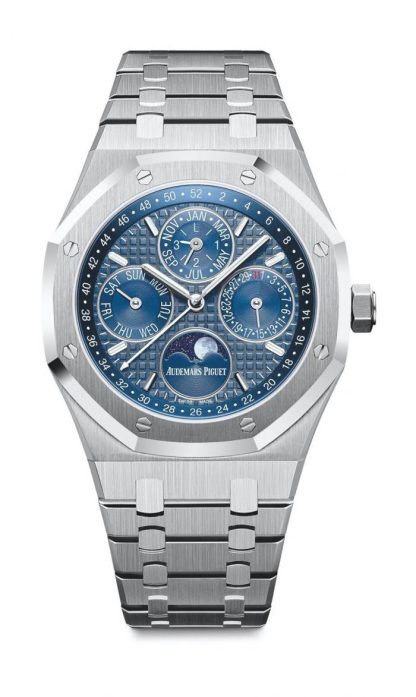 Replika Audemars Piguet Royal Oak Perpetual Calendar Blue 26574ST.OO.1220ST.02