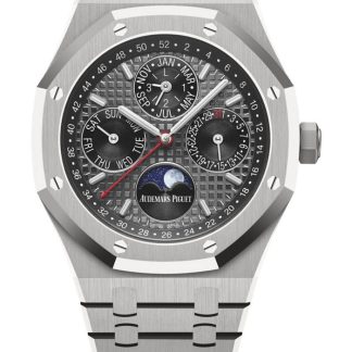 Replika Audemars Piguet Royal Oak Perpetual Calendar Grå 26609TI.OO.1220TI.01