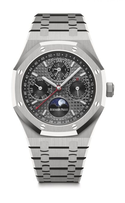 Replika Audemars Piguet Royal Oak Perpetual Calendar Grå 26609TI.OO.1220TI.01