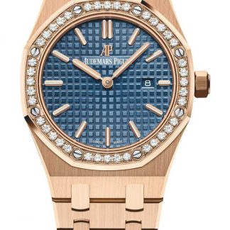 Replika Audemars Piguet Royal Oak Quartz Blå 67651OR.ZZ.1261OR.02