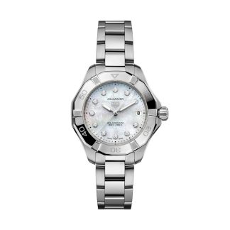 TAG Heuer Aquaracer Professional 200 Solargraph 34mm Dameur Perlemor Diamanter WBP1313.BA0005