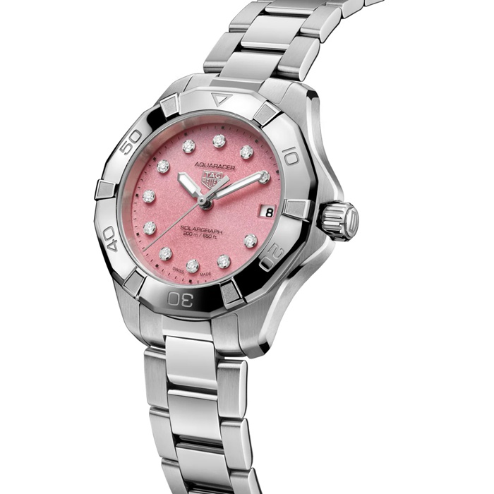 TAG Heuer Aquaracer Professional 200 Solargraph 34mm dameur Pink WBP1318.BA0005 - Billede 2