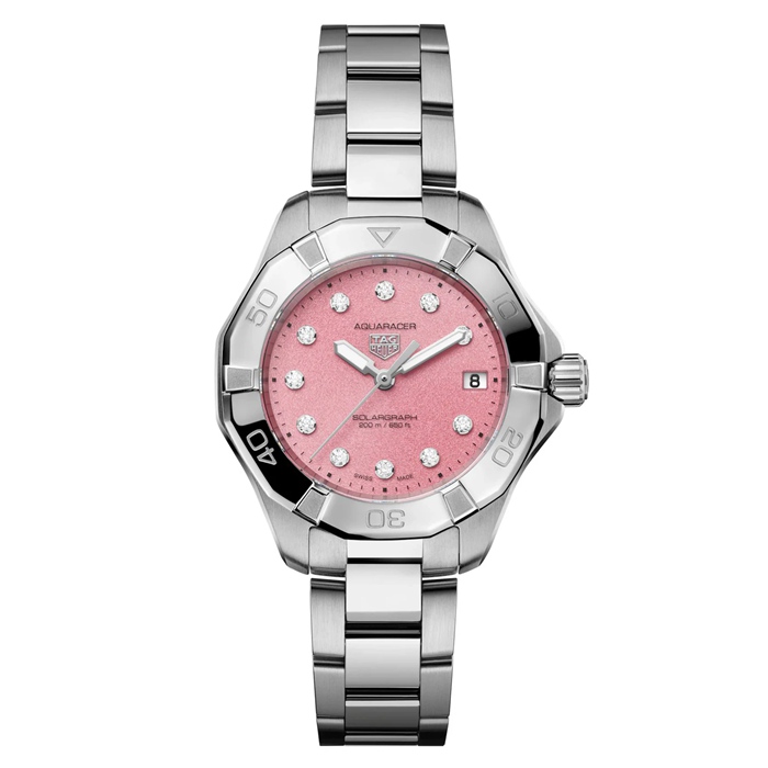 TAG Heuer Aquaracer Professional 200 Solargraph 34mm dameur Pink WBP1318.BA0005
