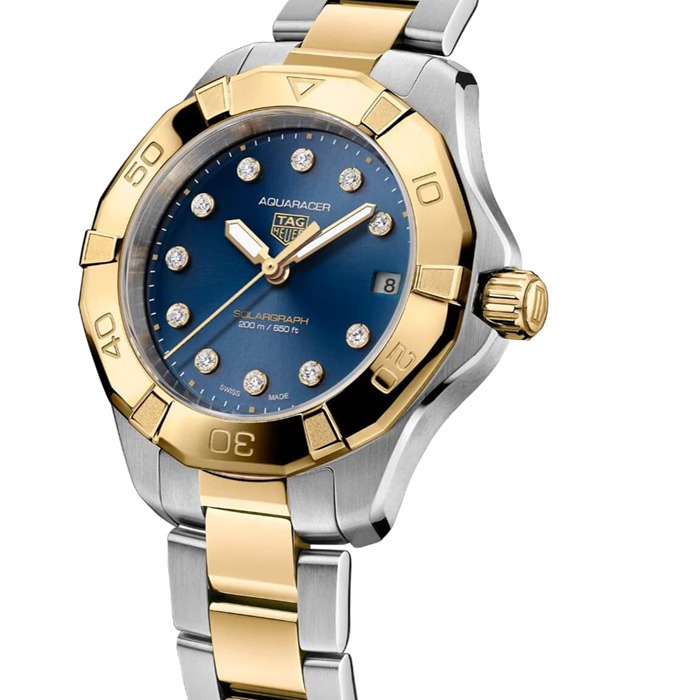 TAG Heuer Aquaracer Professional 200 Solargraph 34mm dameur blå WBP1323.BB0004 - Billede 2