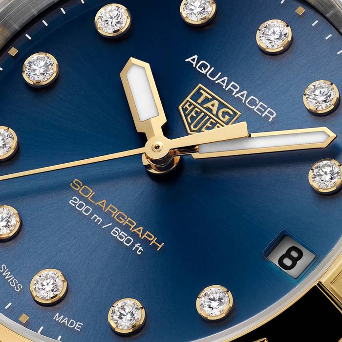 TAG Heuer Aquaracer Professional 200 Solargraph 34mm dameur blå WBP1323.BB0004 - Billede 3