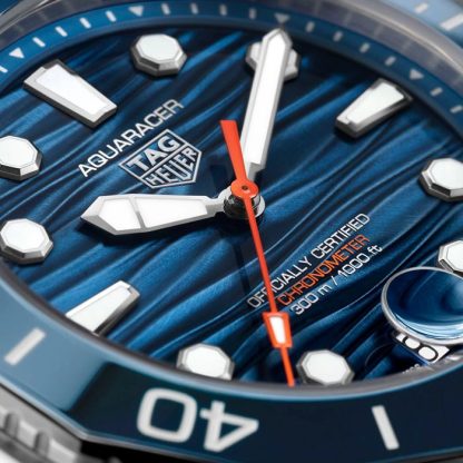 TAG Heuer Aquaracer Professional 300 Date 42 mm herreur blå gummi WBP5111.FT6259 - Billede 3