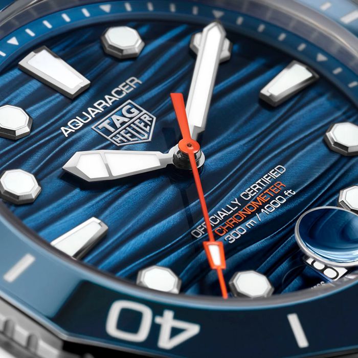 TAG Heuer Aquaracer Professional 300 Date 42 mm herreur blå gummi WBP5111.FT6259 - Billede 3