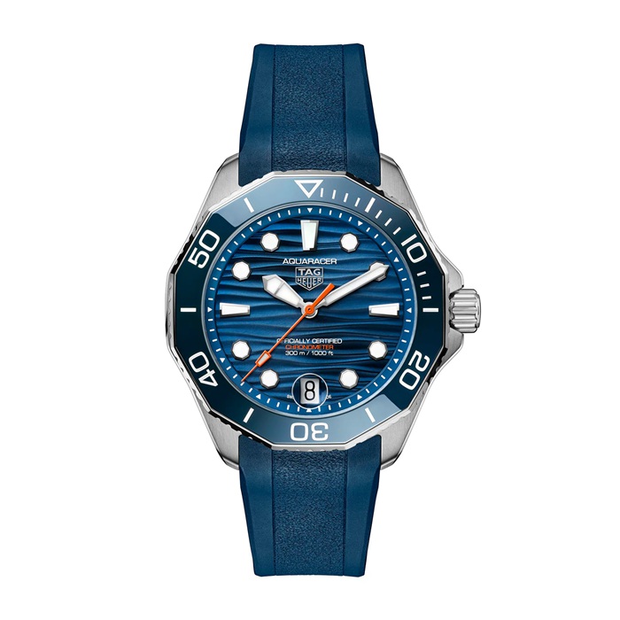 TAG Heuer Aquaracer Professional 300 Date 42 mm herreur blå gummi WBP5111.FT6259