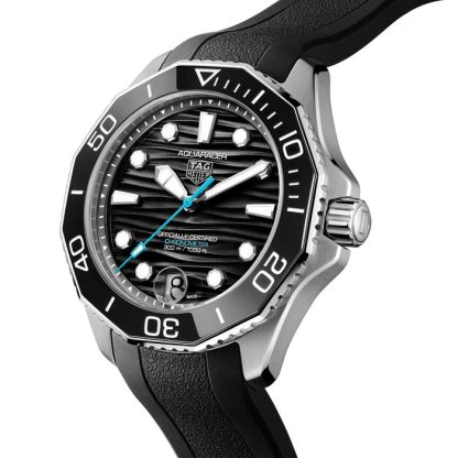 TAG Heuer Aquaracer Professional 300 Date 42 mm herreur sort gummi WBP5110.FT6257 - Billede 2
