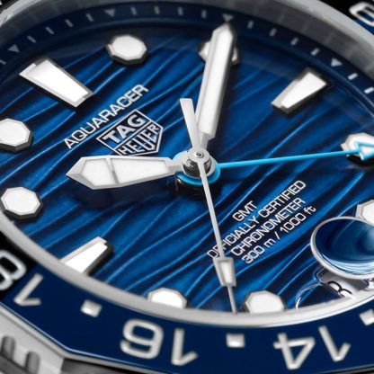 TAG Heuer Aquaracer Professional 300 GMT 42mm herreur blå gummi WBP5114.FT6259 - Billede 3