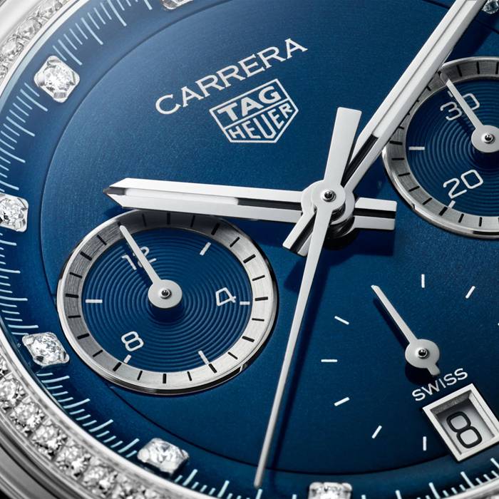TAG Heuer Carrera 39 mm dameur Precious Blue CBS2214.FC6567 - Billede 5