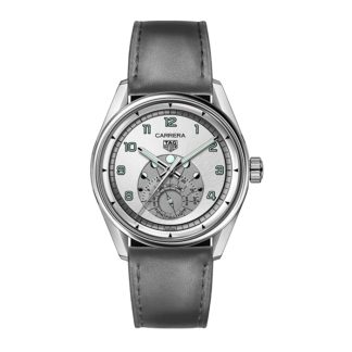 TAG Heuer Carrera Astronomer 39mm herreur sølv kalveskindsrem WBX2112.FC6615
