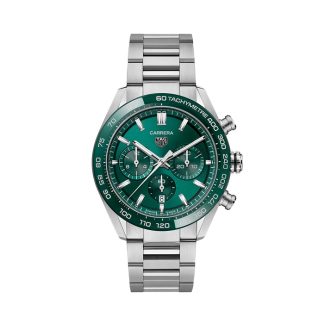 TAG Heuer Carrera Chronograph 44mm herreur grønt rustfrit stål CBN2A1N.BA0643