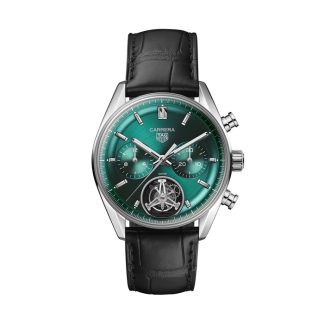TAG Heuer Carrera Chronograph Tourbillon 42mm Herreur Grøn CBS5011.FC6566