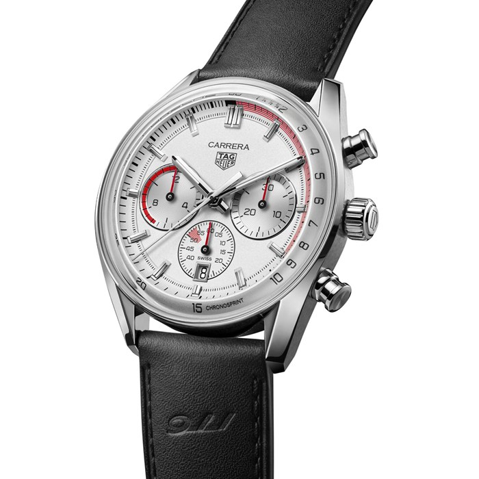 TAG Heuer Carrera Chronosprint X Porsche Special Edition 42 mm herreur sølv CBS2011.FC6529 - Billede 2