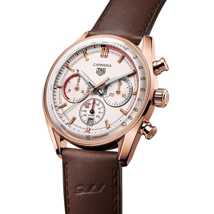 TAG Heuer Carrera Chronosprint X Porsche Special Edition 42mm herreur Beige CBS2040.FC8318 - Billede 2
