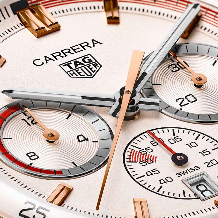 TAG Heuer Carrera Chronosprint X Porsche Special Edition 42mm herreur Beige CBS2040.FC8318 - Billede 4