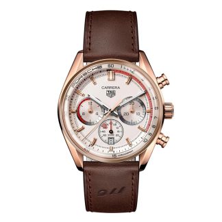 TAG Heuer Carrera Chronosprint X Porsche Special Edition 42mm herreur Beige CBS2040.FC8318