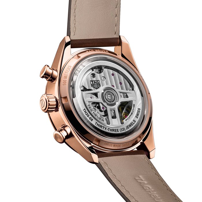 TAG Heuer Carrera Chronosprint X Porsche Special Edition 42mm herreur Beige CBS2040.FC8318 - Billede 5