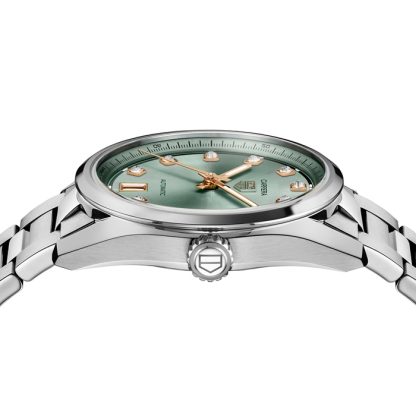 TAG Heuer Carrera Date 36mm dameur Green Diamond Dot WBN2317.BA0001 - Billede 4