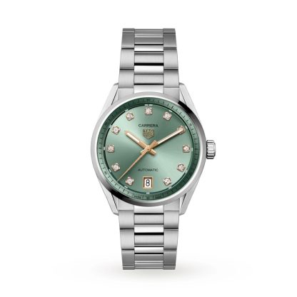 TAG Heuer Carrera Date 36mm dameur Green Diamond Dot WBN2317.BA0001