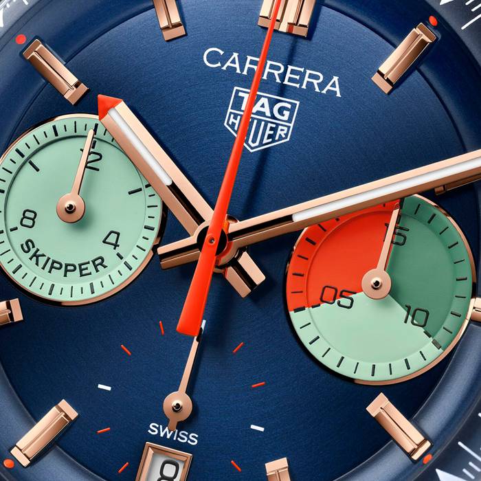TAG Heuer Carrera Skipper Chronograph 39mm herreur blå CBS2241.FN8023 - Billede 3