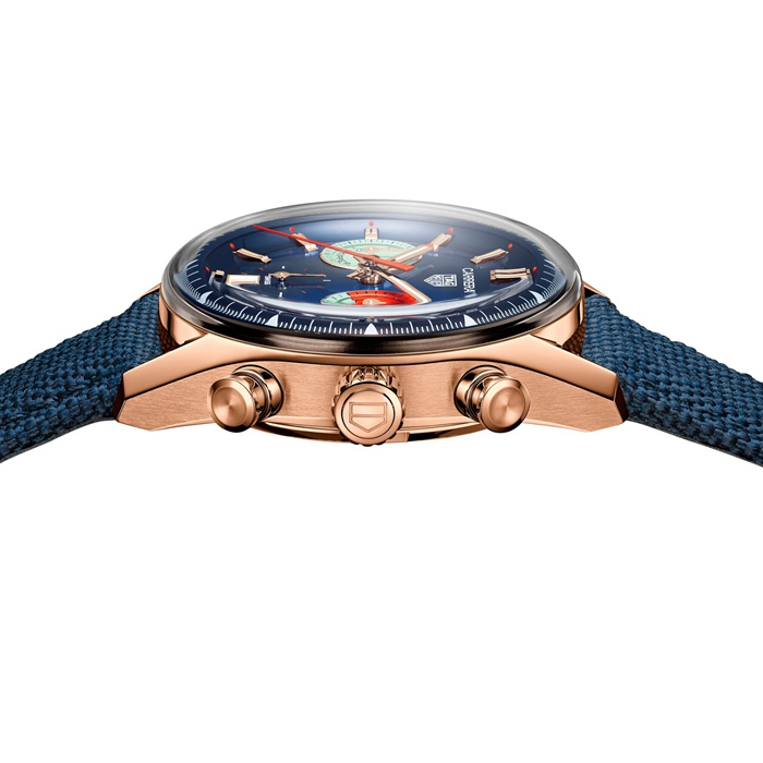 TAG Heuer Carrera Skipper Chronograph 39mm herreur blå CBS2241.FN8023 - Billede 4