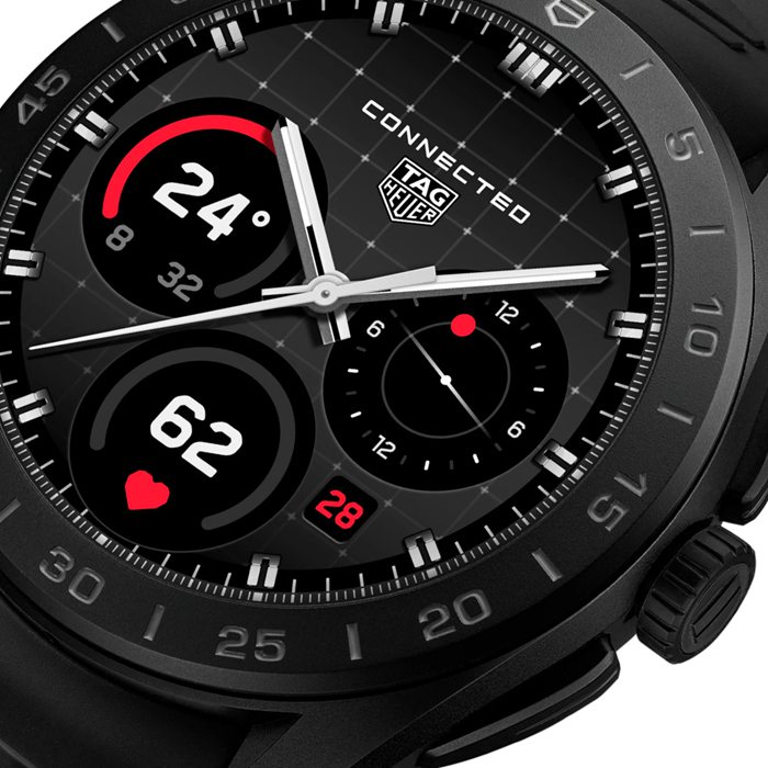 TAG Heuer Connected Calibre E5 45mm herreur titanium sort gummirem SBT8A80.BT6293 - Billede 2