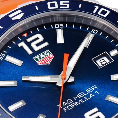 TAG Heuer Formula 1 43mm herreur orange gummirem WAZ1010.FT8028 - Billede 3