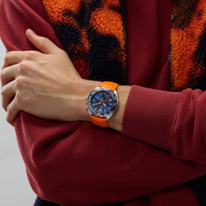 TAG Heuer Formula 1 Chronograph 43mm herreur orange gummirem CAZ1014.FT8028 - Billede 4