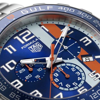 TAG Heuer Formula 1 Chronograph X Gulf 43mm herreur CAZ101AT.BA0842 - Billede 4