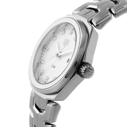 TAG Heuer Link Quartz Date Perlemor 32 mm dameur WBC1312.BA0600 - Billede 2