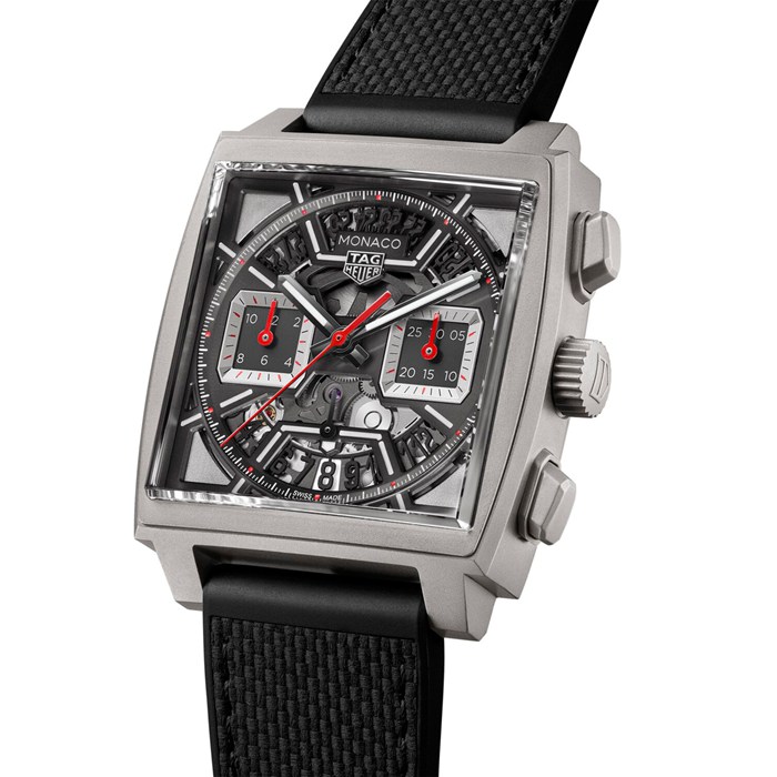 TAG Heuer Monaco Chronograph 39mm Herreur Titanium Sort CBL2183.FT6236 - Billede 2