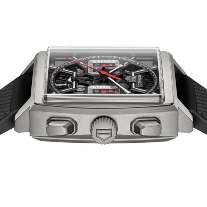 TAG Heuer Monaco Chronograph 39mm Herreur Titanium Sort CBL2183.FT6236 - Billede 4